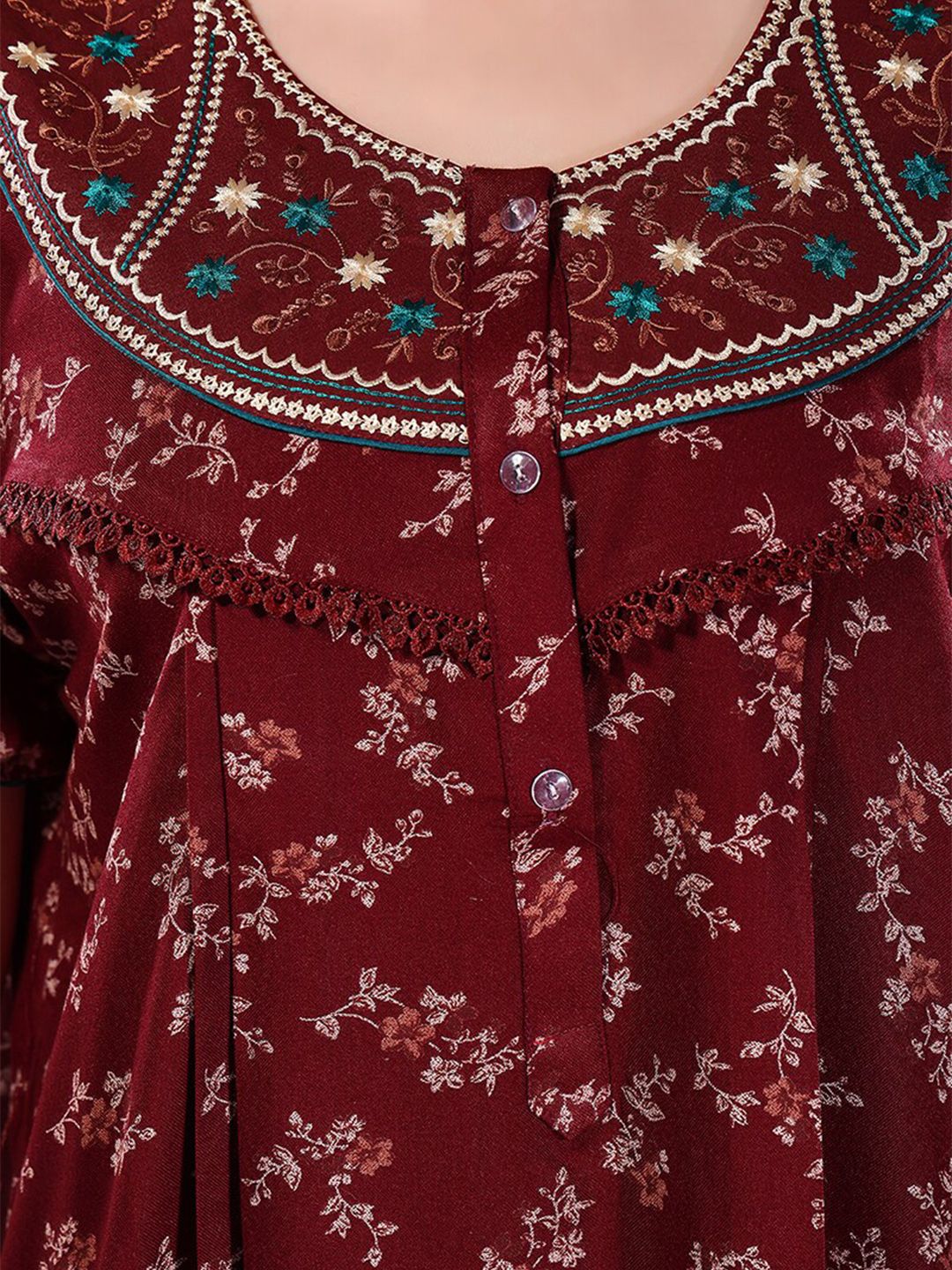 Floral Printed Maxi Nightdress