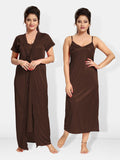 Be You V-Neck Satin Maxi Nightdress With Robe