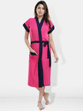 Be You Women Cotton Anti-bacterial Super Soft Bath Robe With Belt