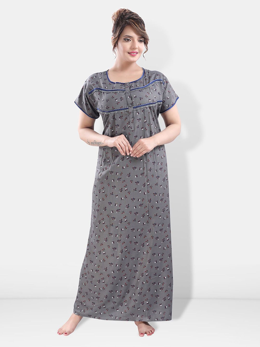Be You Floral Printed Maxi Nightdress
