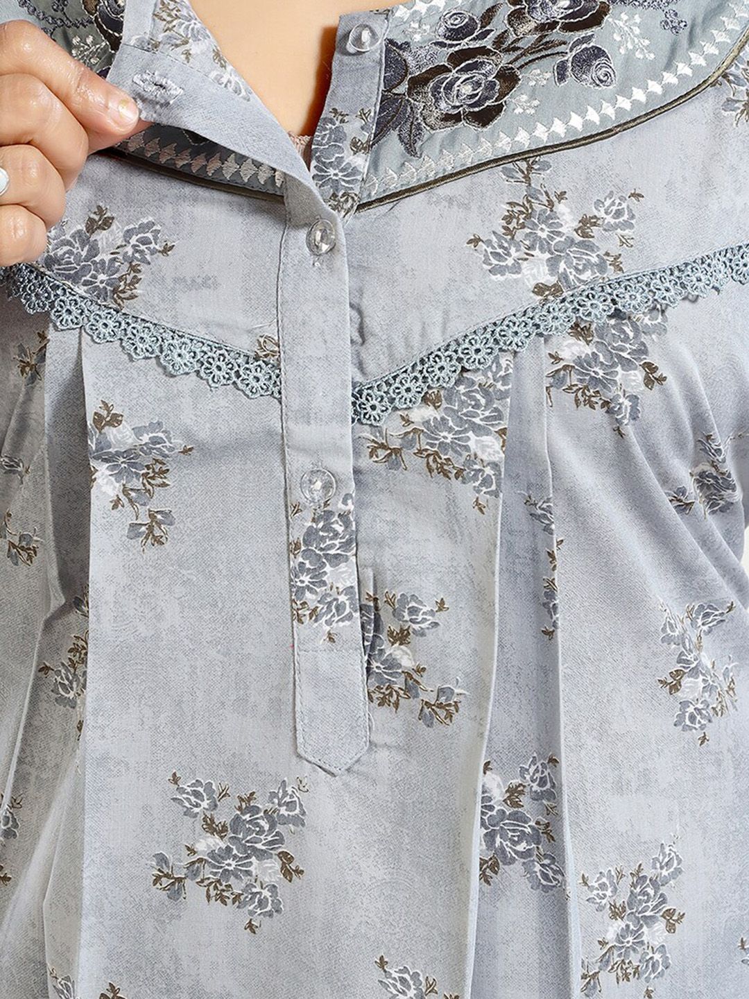 Floral Printed Maxi Nightdress