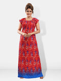 Be You Polka Dots Printed Satin Maxi Nightdress