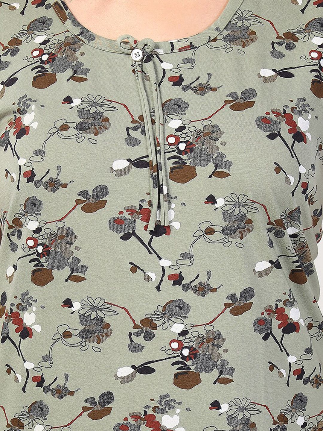 Floral Printed Maxi Nightdress