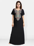 Be You Ethnic Motifs Embroidered Maxi Nightdress