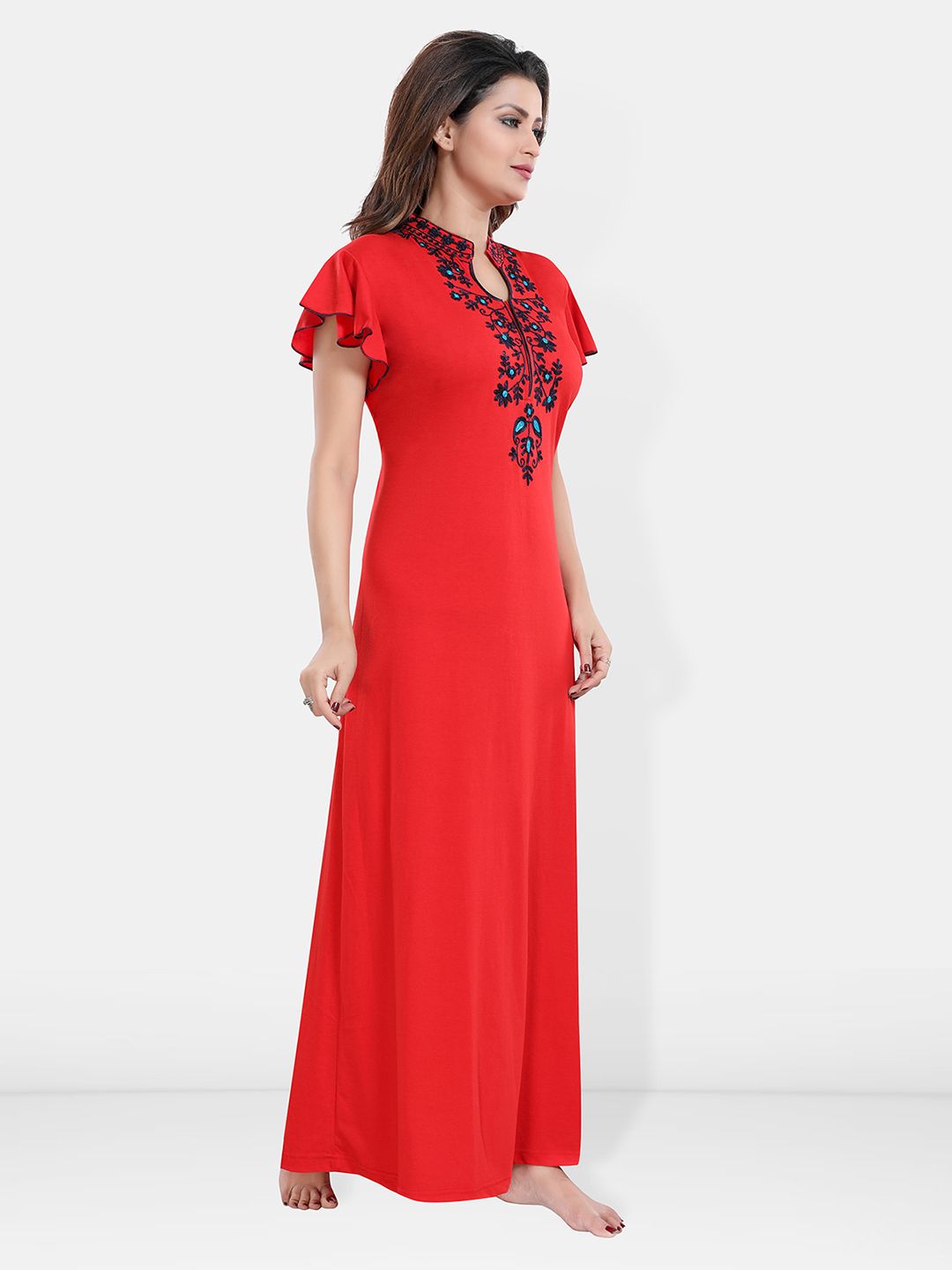 Embroidered Maxi Nightdress
