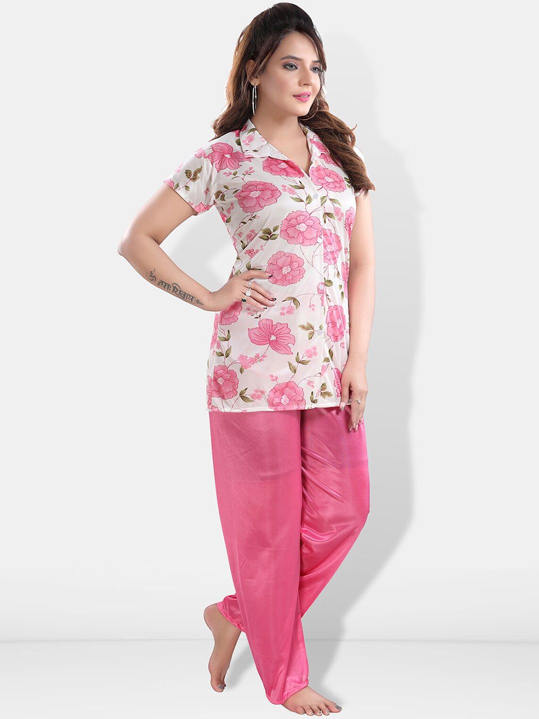 Women Floral Printed Night suit