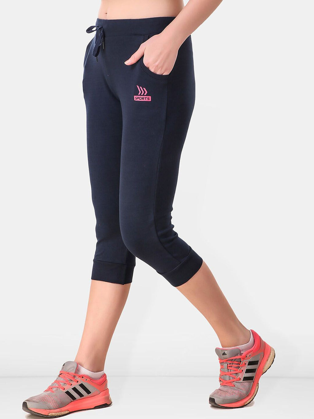 Women Solid Three Fourth-Length Gym Tights
