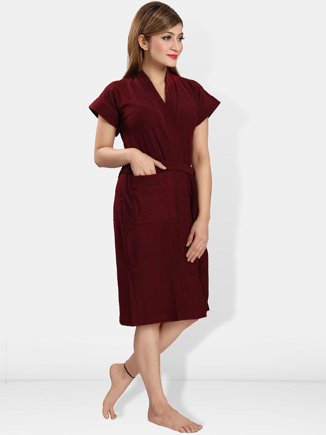 Be You Women Cotton Anti-bacterial Super Soft Bath Robe With Belt
