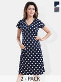 Be You Blue Printed Nightdress