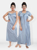 Be You Maxi Satin Wrap Nightdress With Robe
