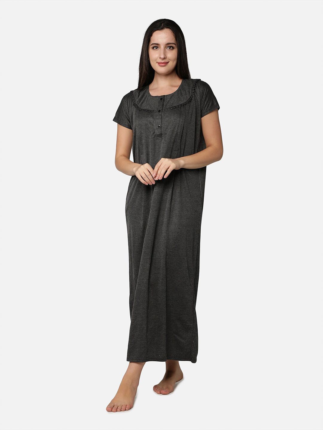 Be You Striped Maternity Maxi Nightdress