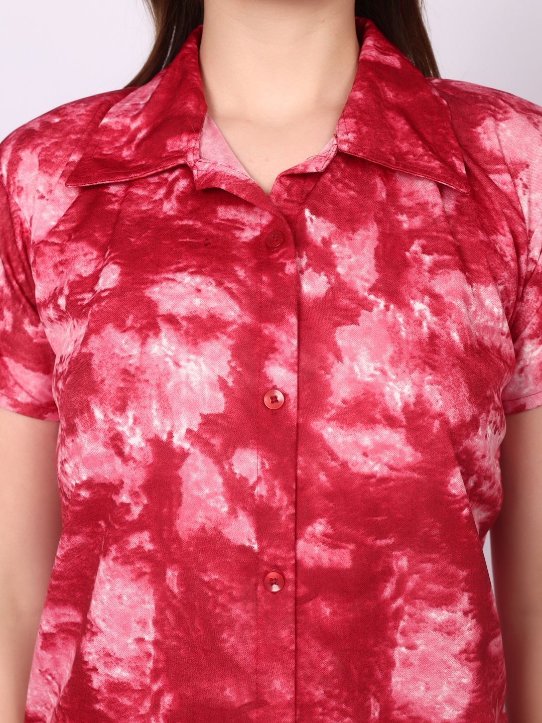 Women Tie-Dye Print Top & Pyjama Night Suit