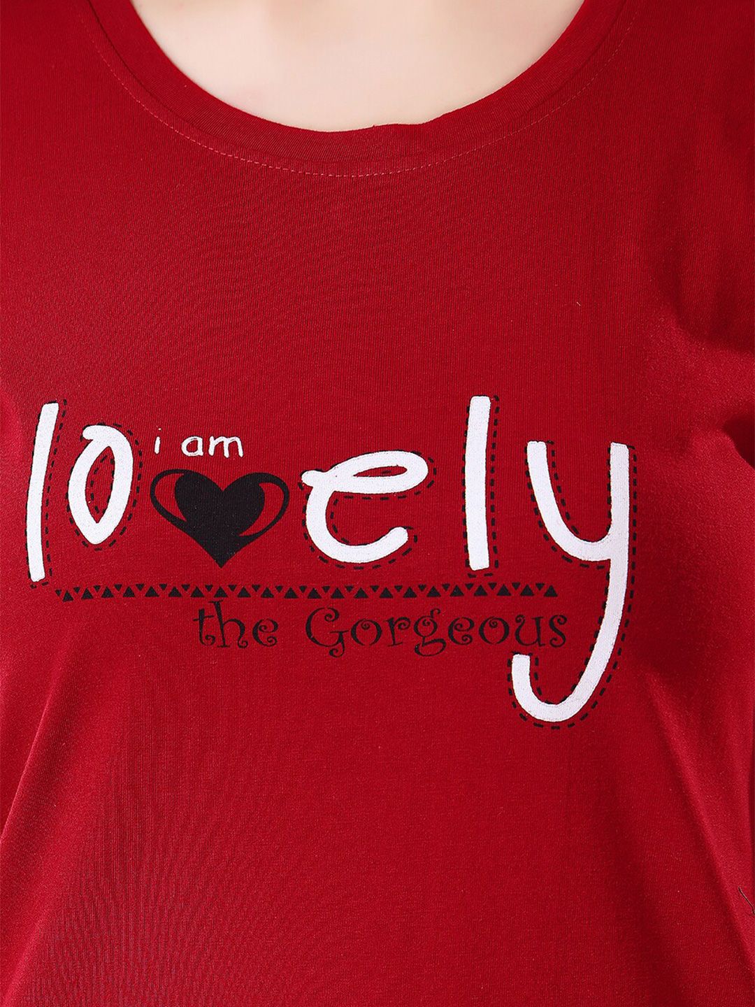 Typographic Printed T-shirt Nightdress