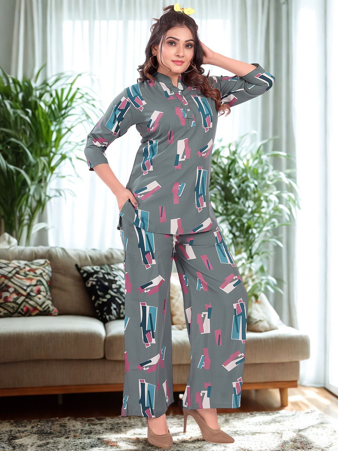 Printed Top & Trousers Co-Ords