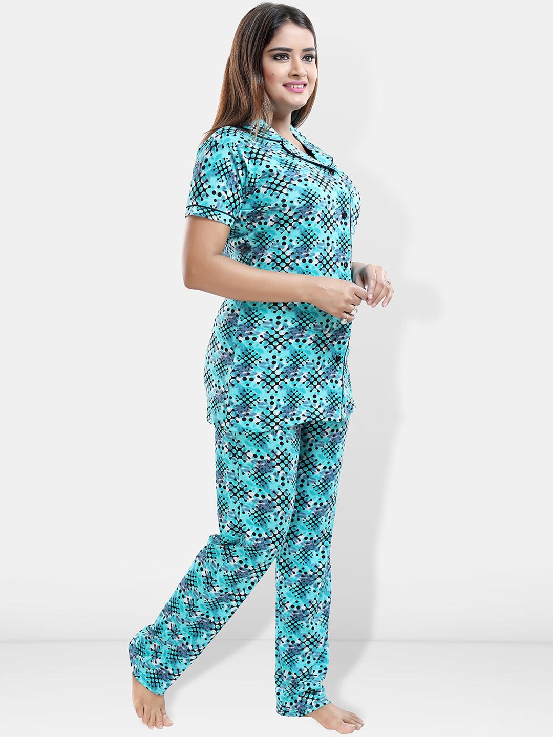 Pack of 2 Printed Shirt With Pyjamas