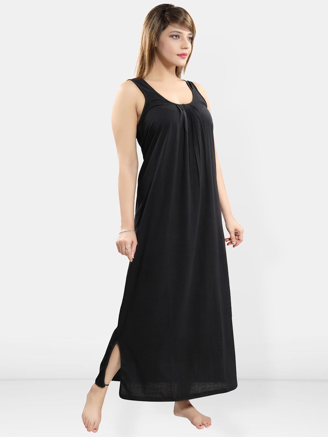 Sleeveless Cotton Maxi Nightdress