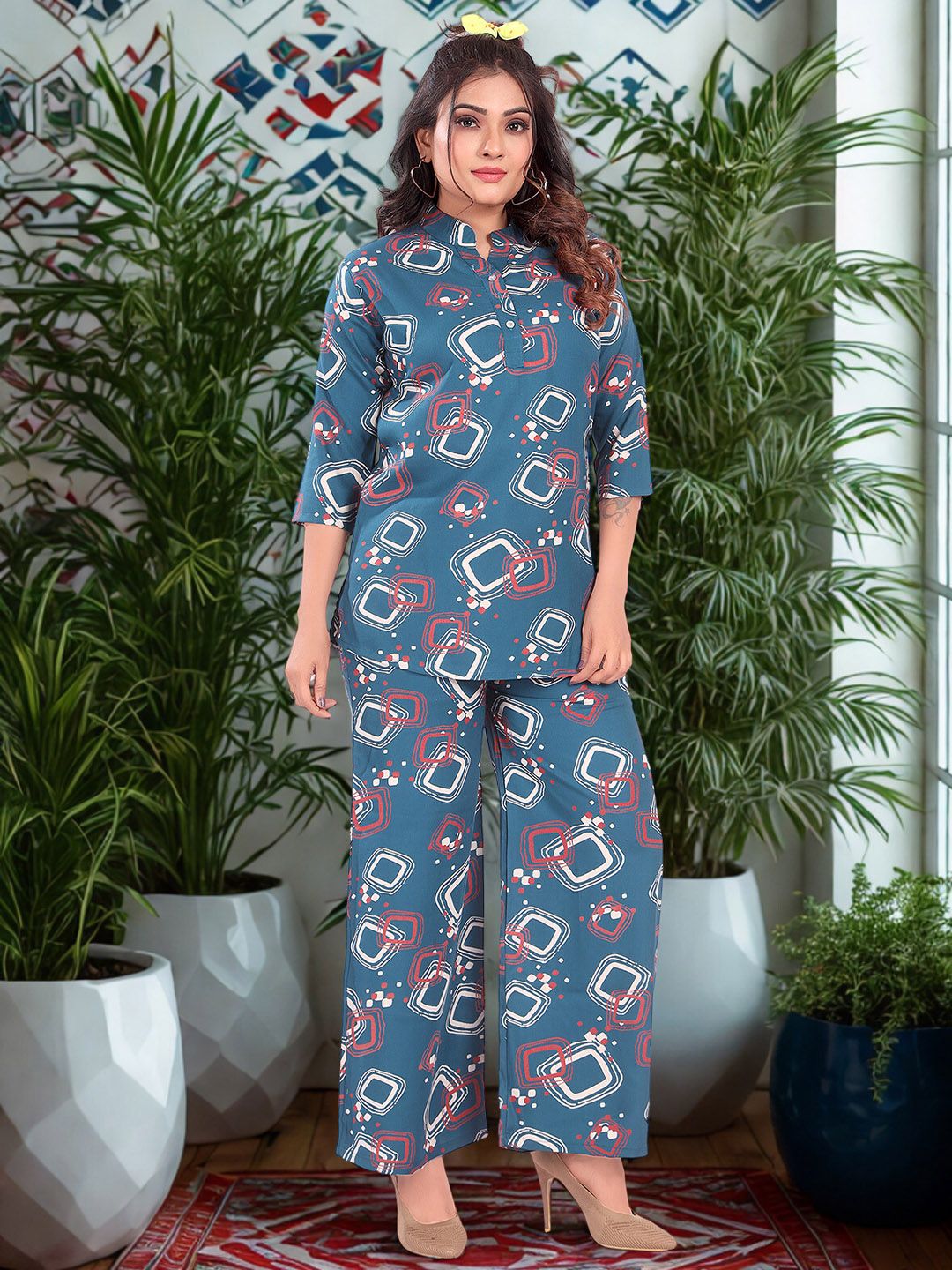 Be You Printed Top & Trousers Co-Ord Set