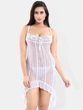 Be You Self Design Shoulder Straps Net Baby Doll With Brief