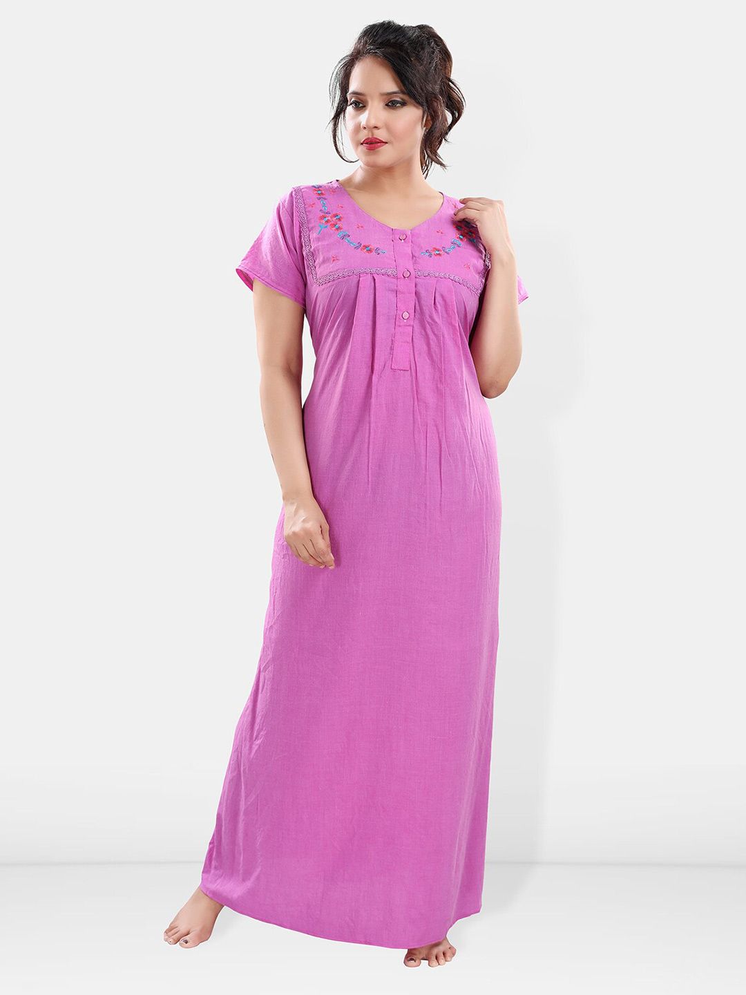 Be You Round Neck Maxi Nightdress