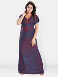 Be You Polka Dots Printed Satin Maxi Nightdress