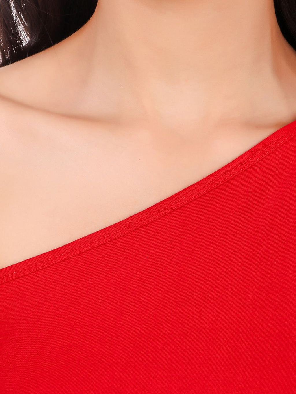 One Shoulder Cotton Crop Top