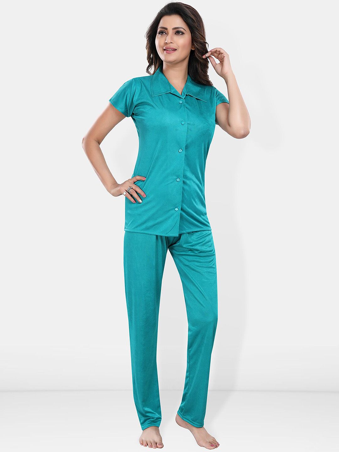 Be You Satin Shirt & Lounge Pant Night Suit