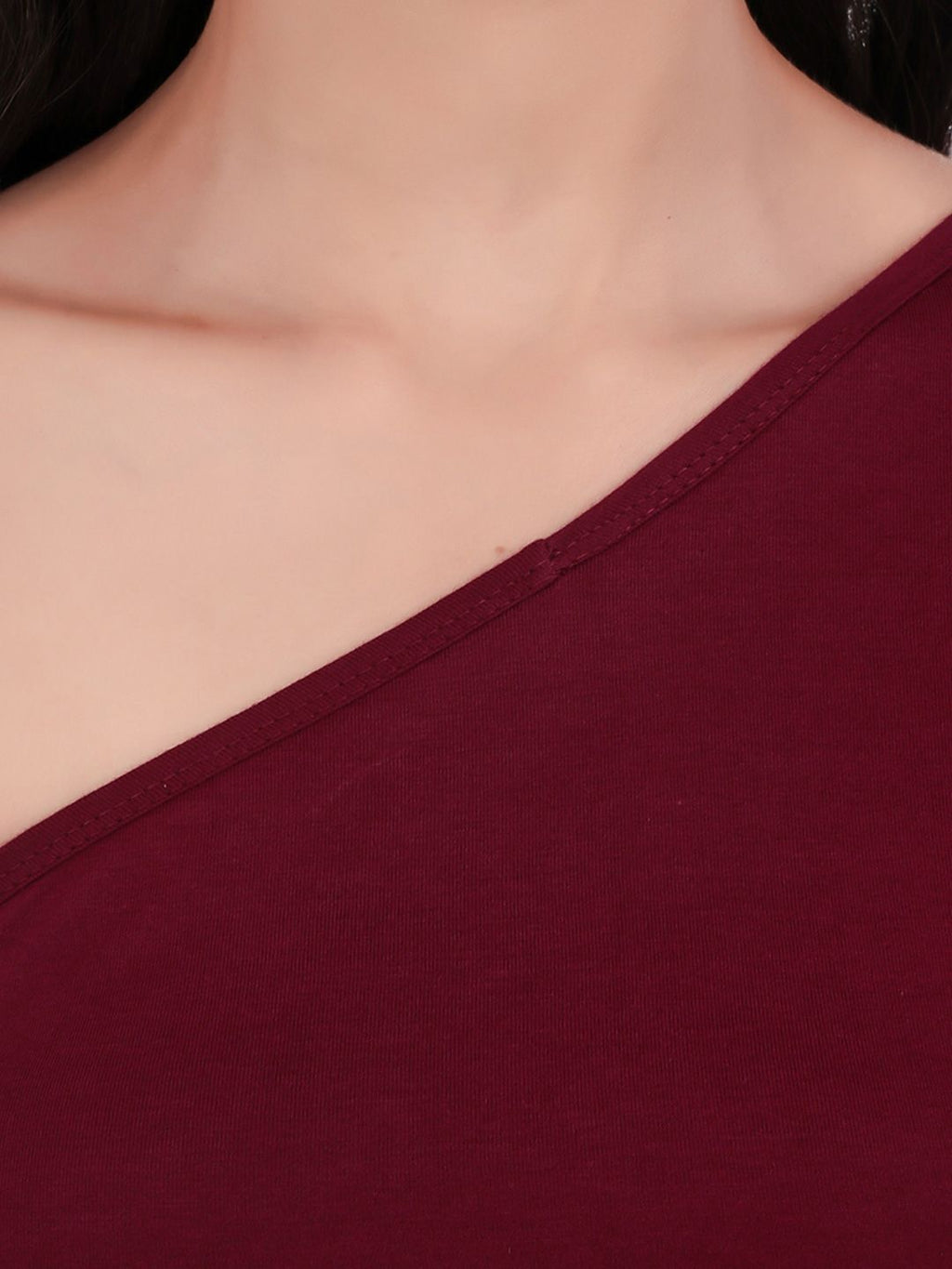 One Shoulder Cotton Crop Top