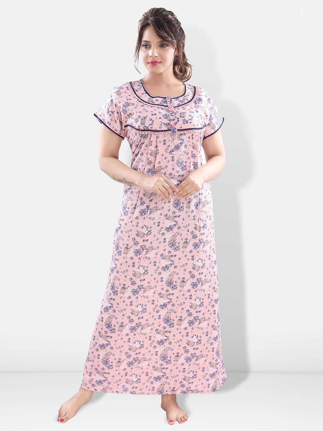 Be You Floral Printed Maxi Nightdress