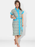 Be You Women Printed Cotton Anti-bacterial Super Soft Bath Robe With Belt