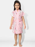Be You Girls Printed Terry Cotton Water Absorbent Bath Robe With Belt