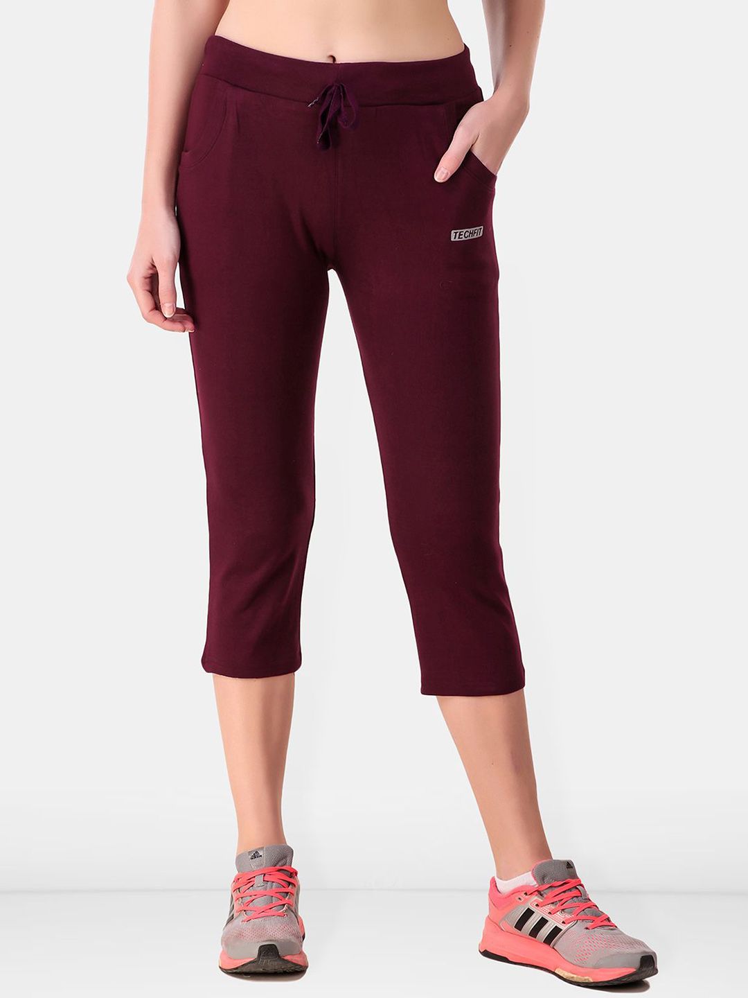 Be You Women Solid Cotton Three Fourth-Length Tights