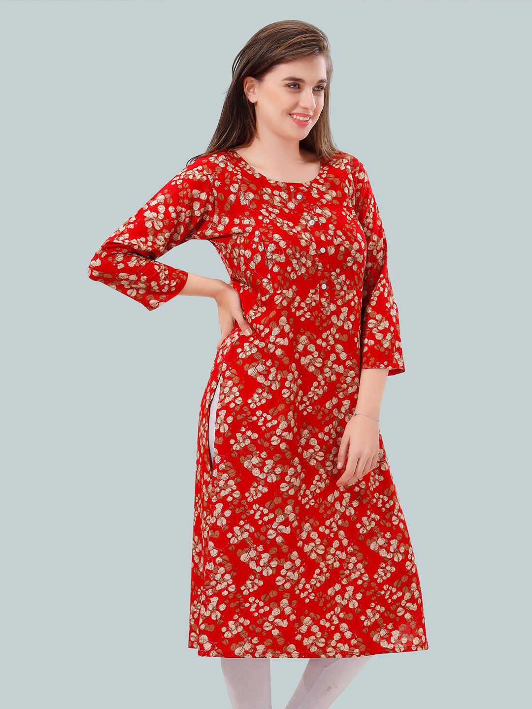 Women Floral Printed Maternity Kurta