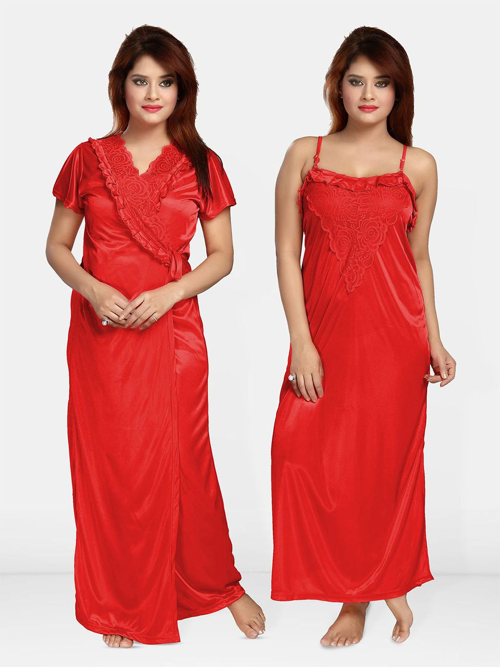 Be You Women 2 pieces Maxi Wrap Nightdress