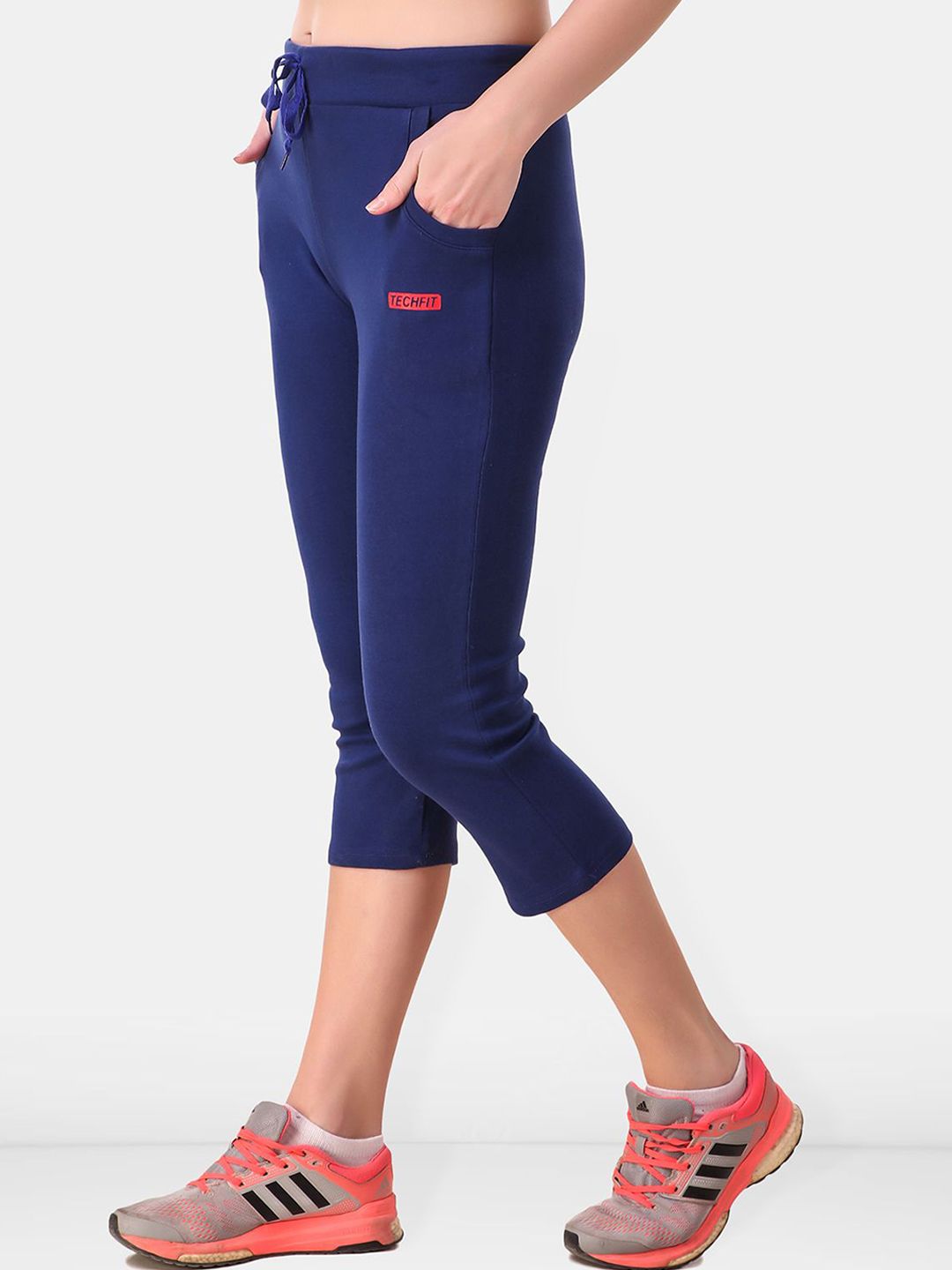 Cotton Solid Three Fourth -Length Tights
