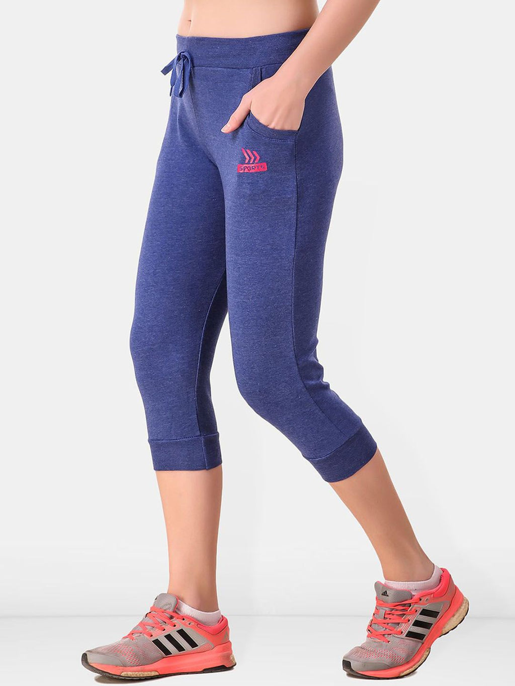 Women Solid Cotton Three-Fourth Length Tights