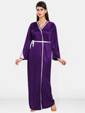 Be You Women Satin Nighty with Robe Nightdress