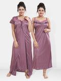 Be You Maxi Satin Wrap Nightdress With Robe