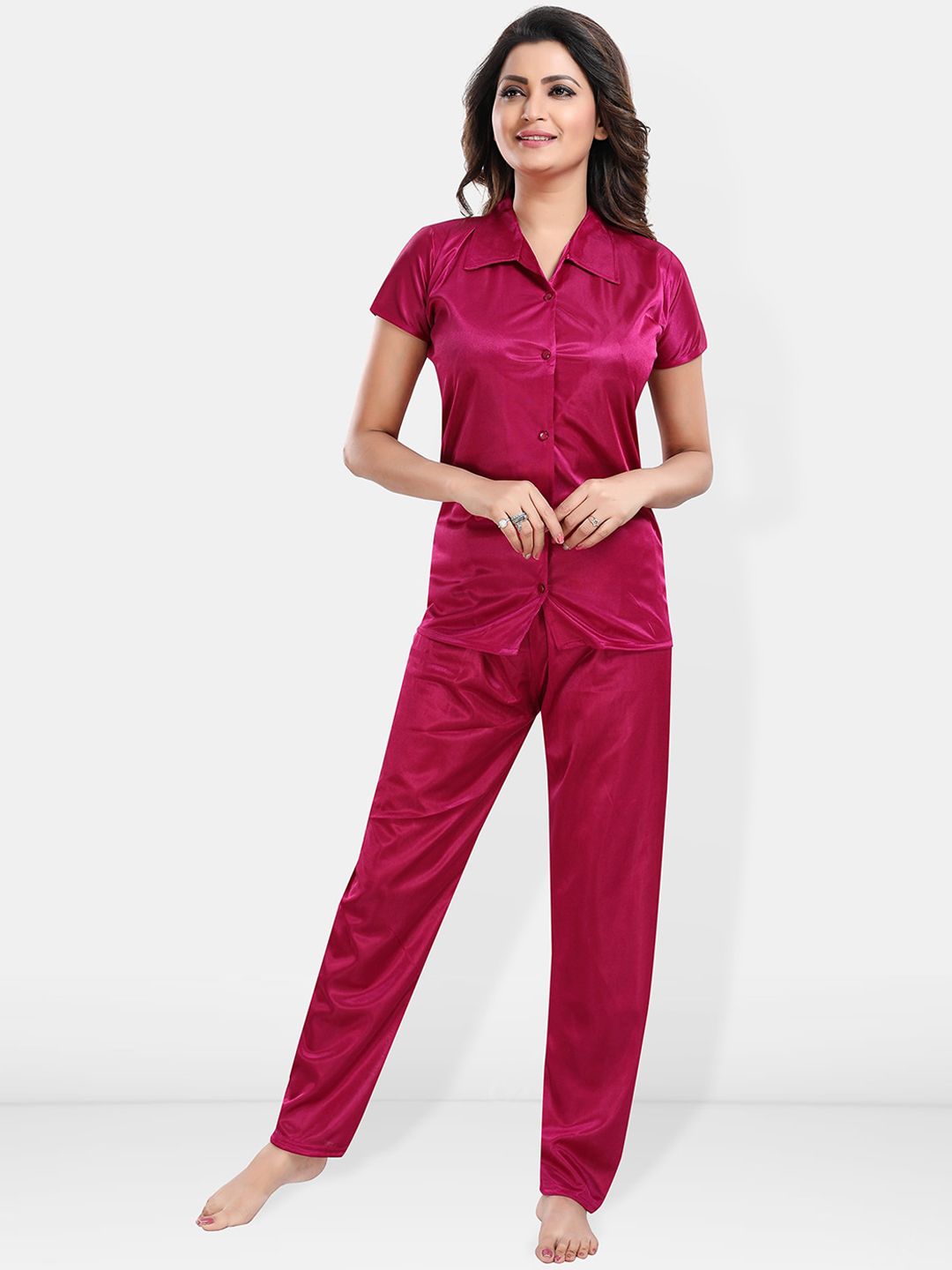 Be You Satin Shirt & Lounge Pant Night Suit