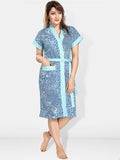 Be You Women Printed Cotton Anti-bacterial Super Soft Bath Robe With Belt