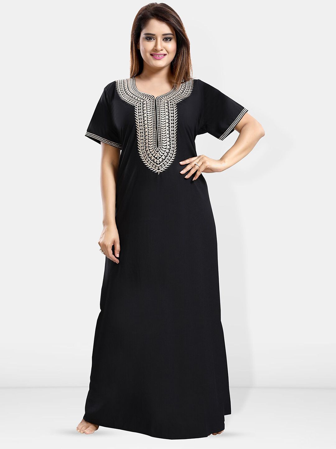 Be You Embroidered Maxi Nightdress