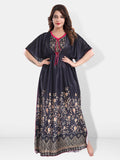 Be You Printed V-Neck Maxi Kaftan Nightdress