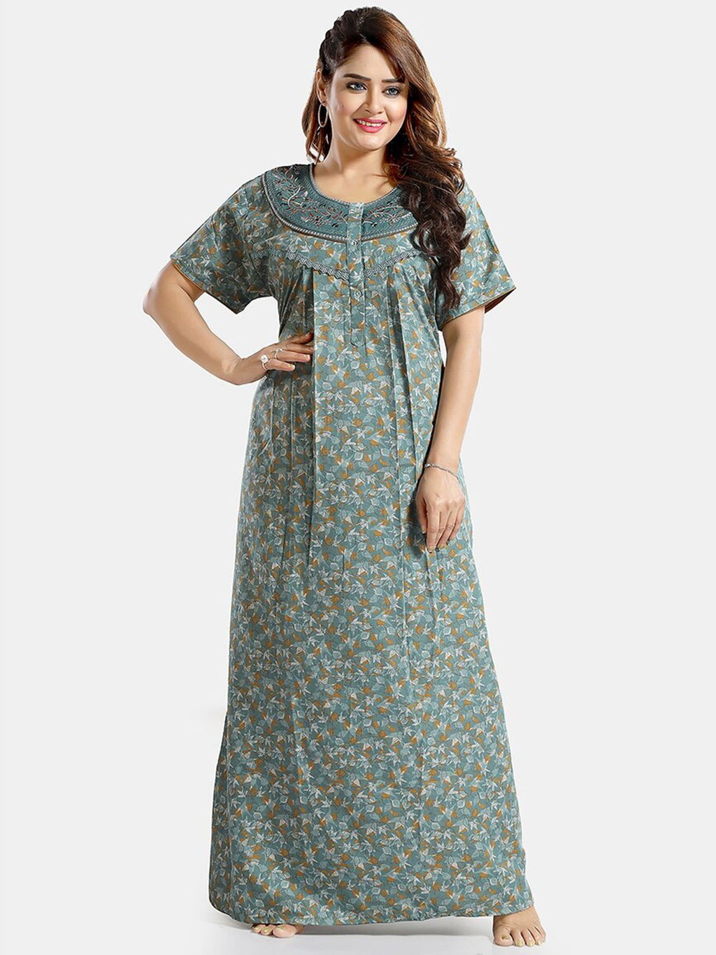 Be You Floral Printed Maxi Nightdress