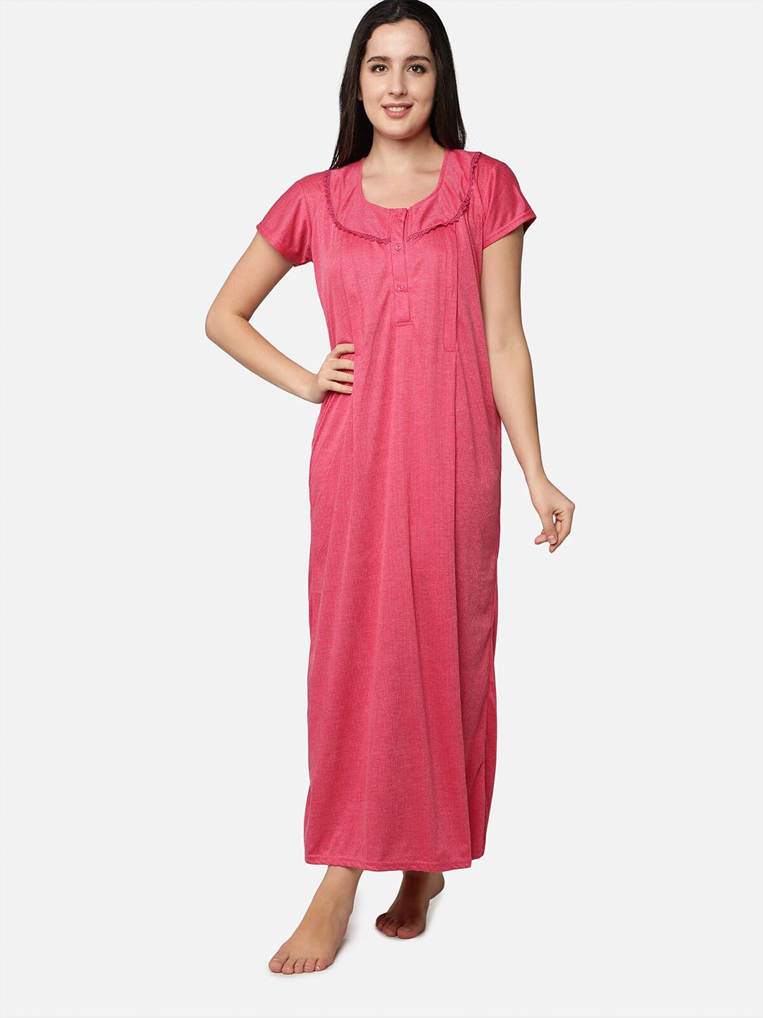 Be You Striped Maternity Maxi Nightdress