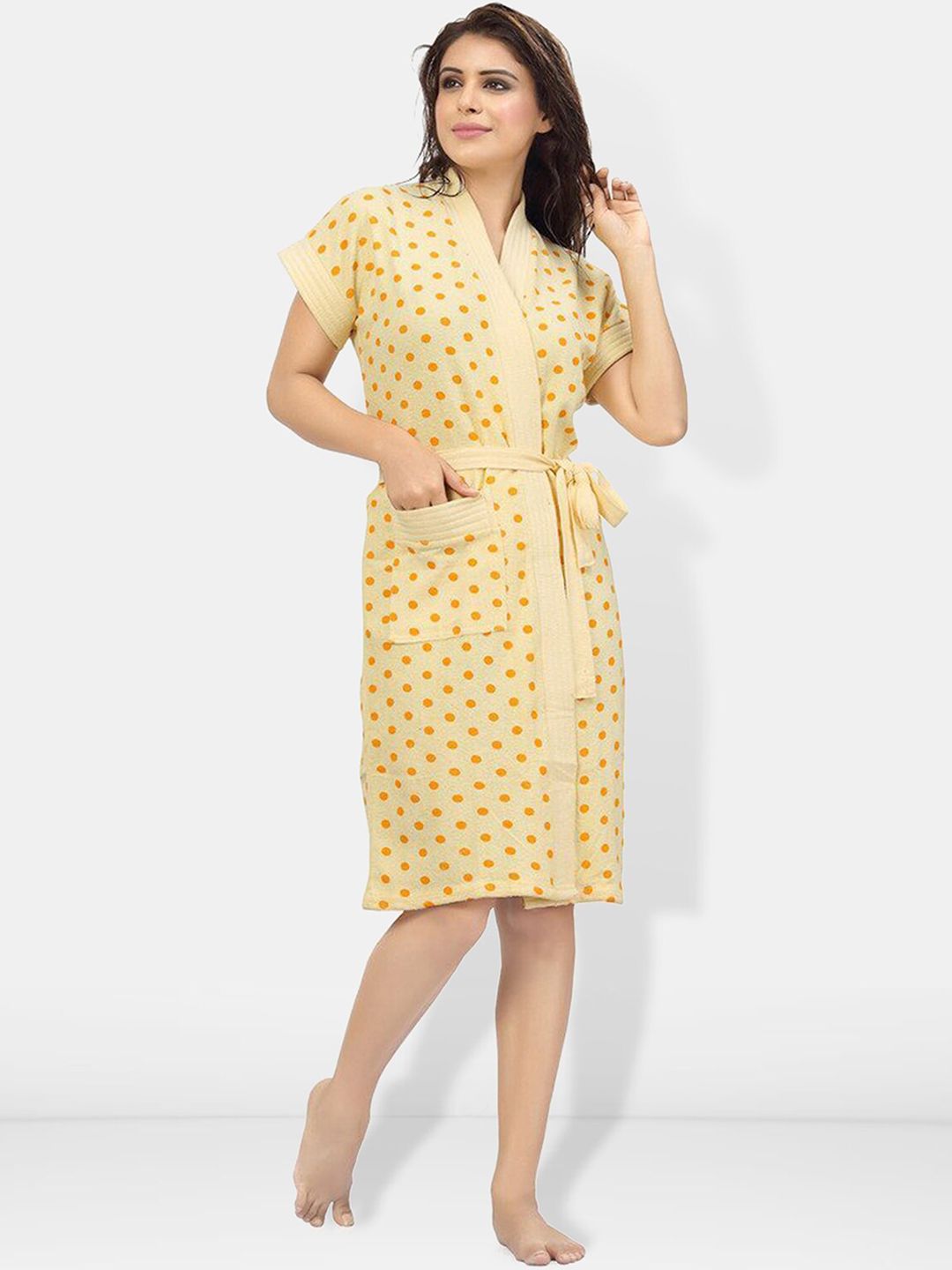 Be You Women Cotton Anti-bacterial Super Soft Bath Robe With Belt