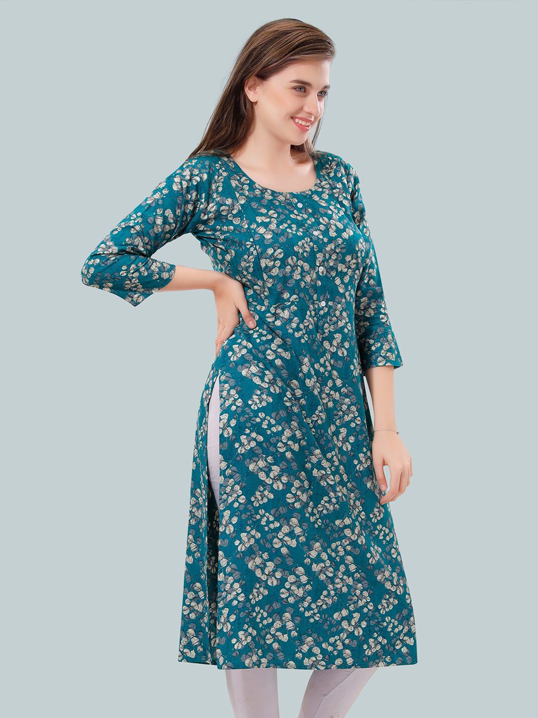 Women Floral Printed Maternity Kurta