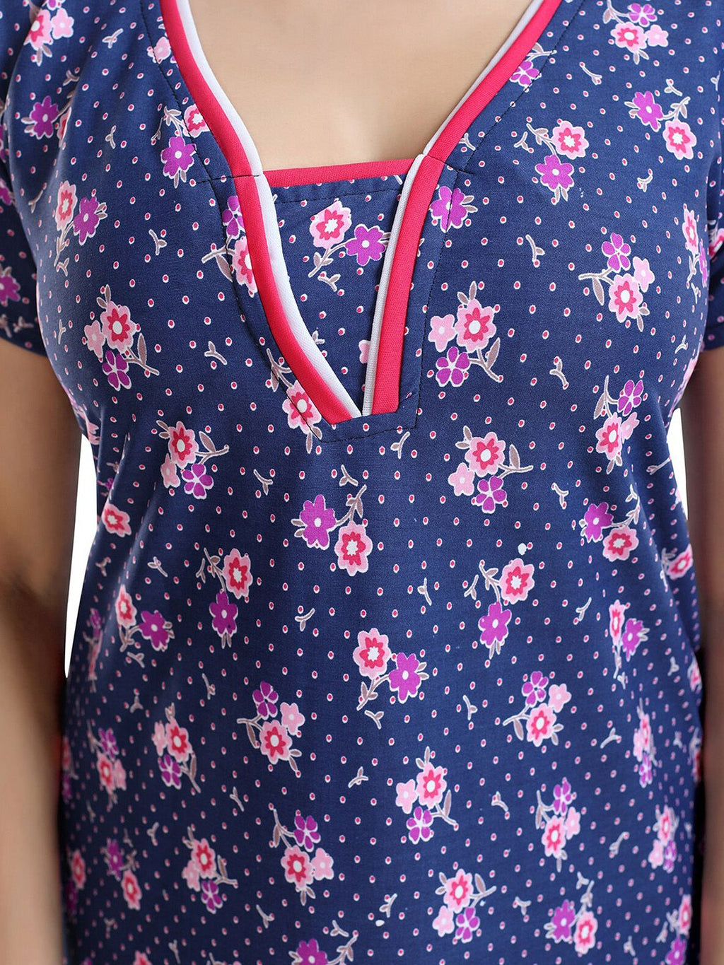 Floral Printed Satin Maxi Nightdress
