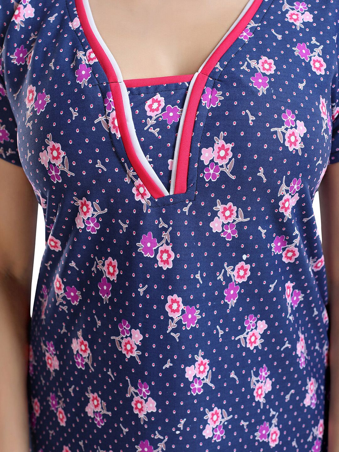 Floral Printed Satin Maxi Nightdress