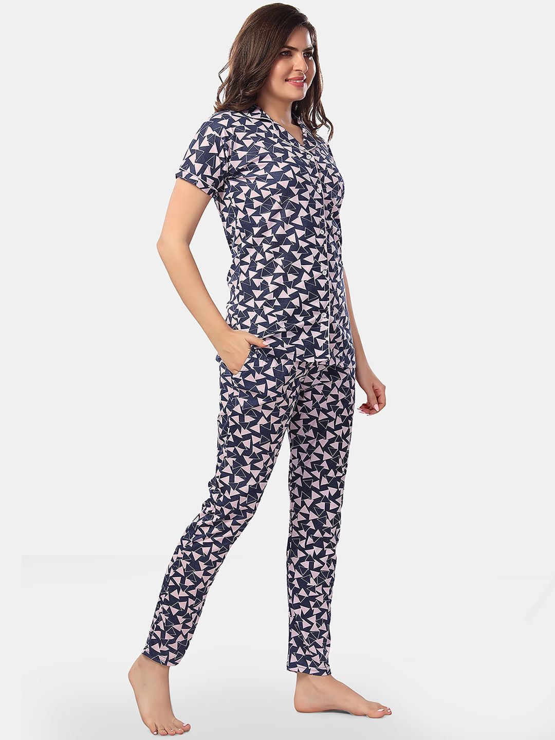 Geometric Printed Night suit