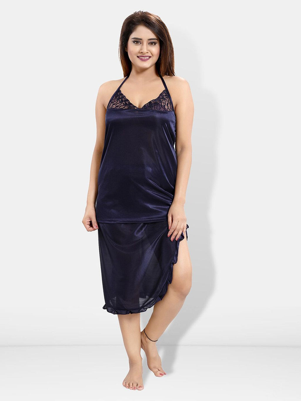 6 Pieces Satin Maxi Nightdress
