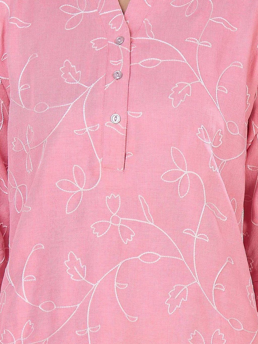Embroidered Top With Trousers Co-Ords